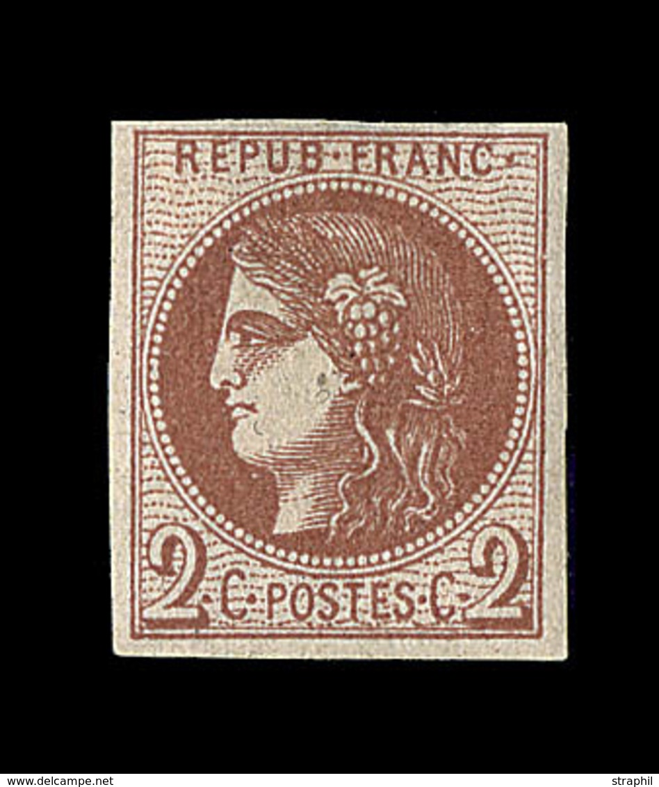 * EMISSION DE BORDEAUX  - * - N°40B - 2c Brun Rouge - Signé Calves - TB - 1870 Emission De Bordeaux