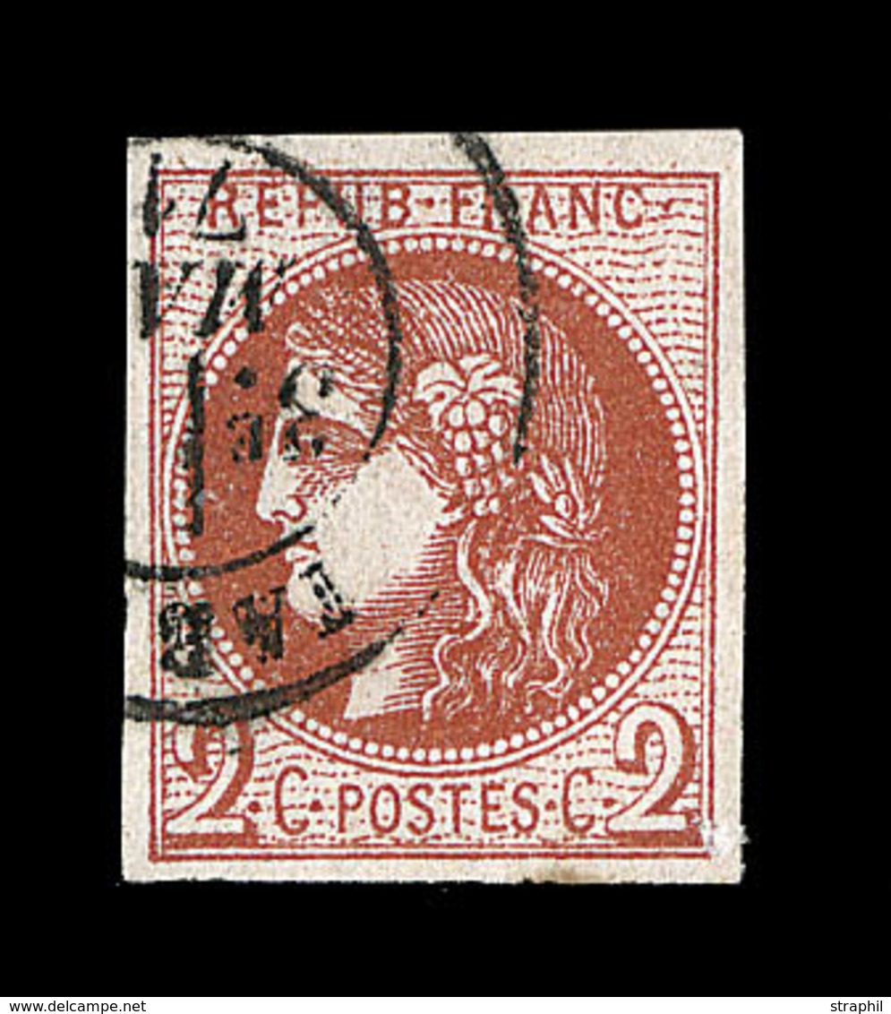 O EMISSION DE BORDEAUX  - O - N°40Ba - 2c Rouge Brique - TB - 1870 Bordeaux Printing