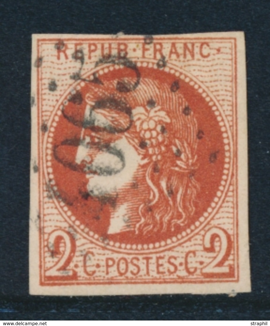 O EMISSION DE BORDEAUX  - O - N°40Ba - 2c Rouge Brique - Obl GC 4065 - TB - 1870 Ausgabe Bordeaux