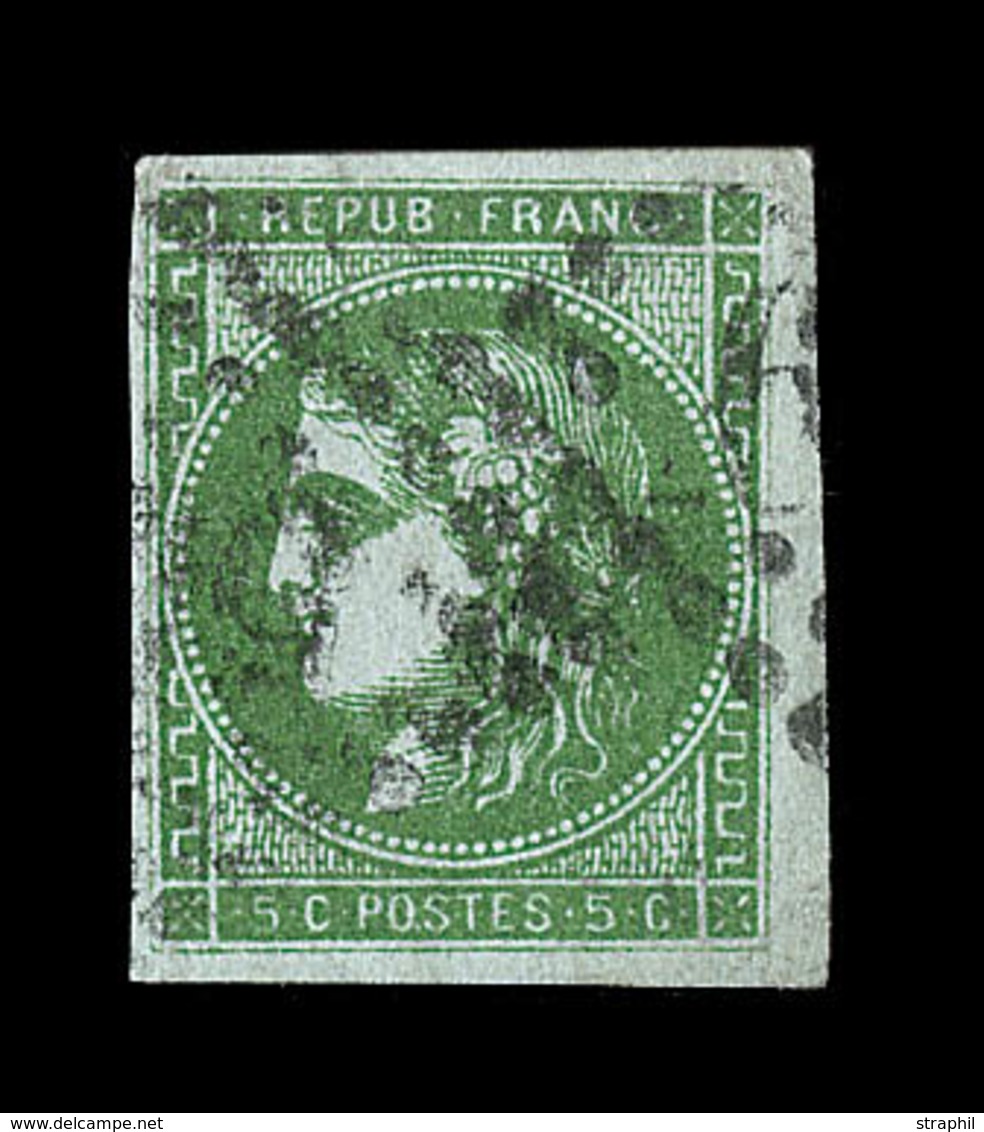 O EMISSION DE BORDEAUX  - O - N°42Ba - Vert Jaune Foncé -  TB - 1870 Ausgabe Bordeaux