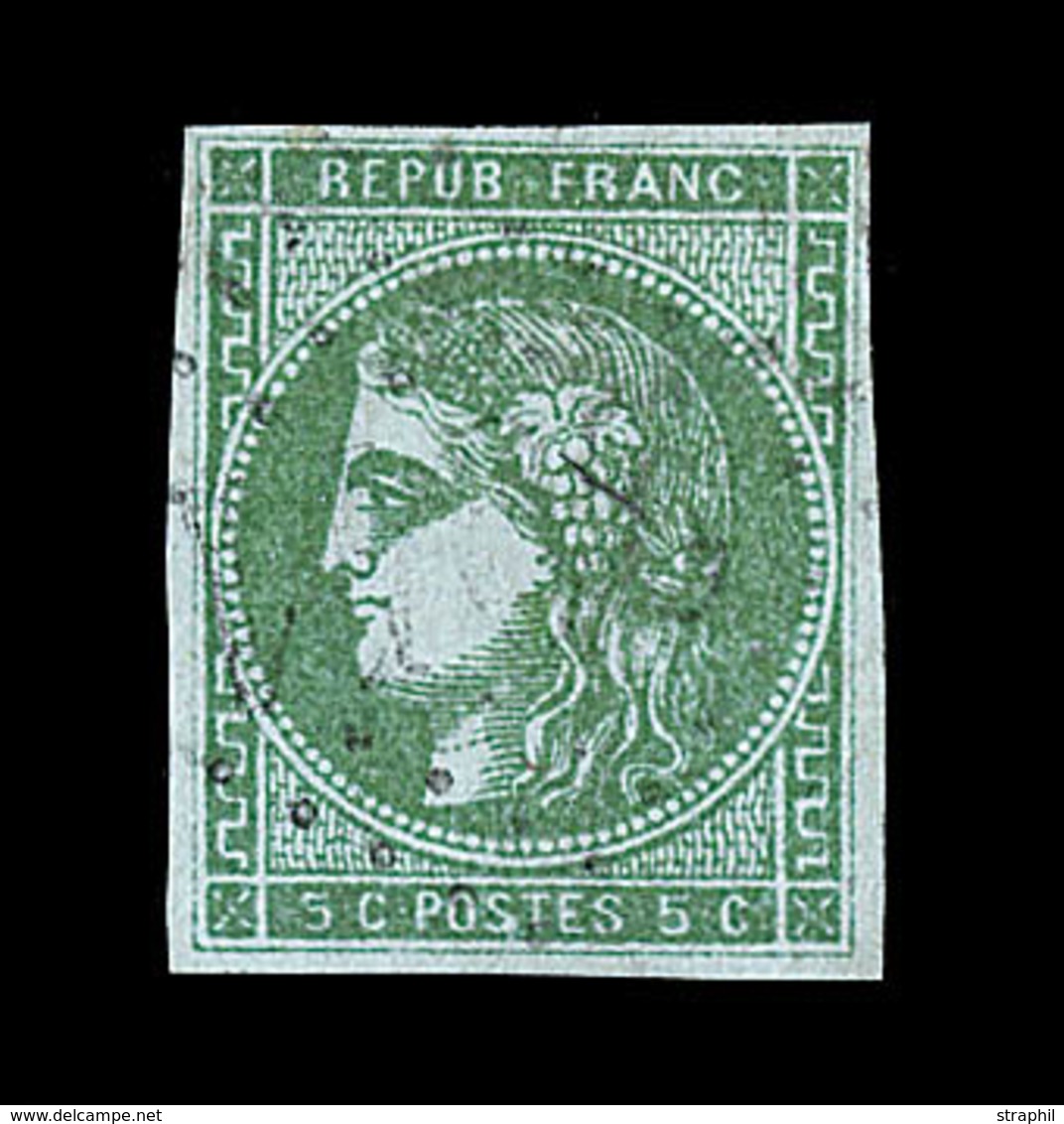 O EMISSION DE BORDEAUX  - O - N°42Bb - Vert émeraude Foncé -  TB - 1870 Ausgabe Bordeaux