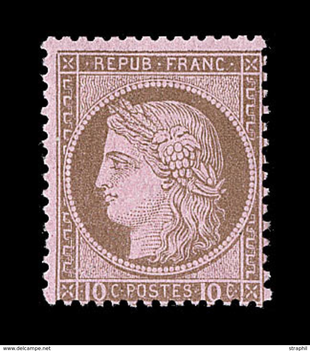 ** CERES III ème REPUBLIQUE - ** - N°54 - 10c Brun S/rose - TB - 1871-1875 Ceres