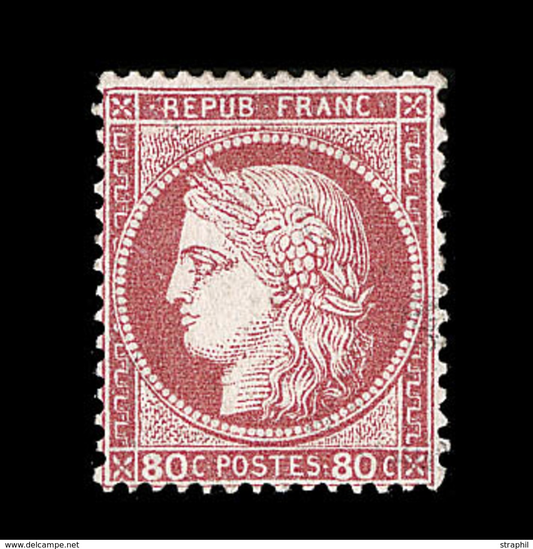 * CERES III ème REPUBLIQUE - * - N°57b - 80c Rose - Signé Roumet - Carmin Vif - TB - 1871-1875 Ceres