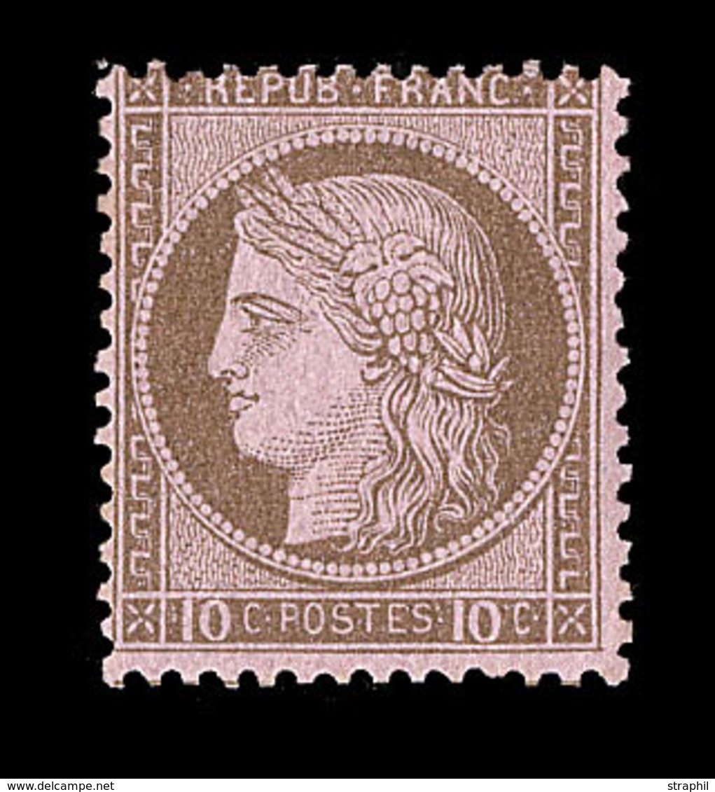 * CERES III ème REPUBLIQUE - * - N°58 - 10c Brun S/rose - Petit Format - TB - 1871-1875 Ceres