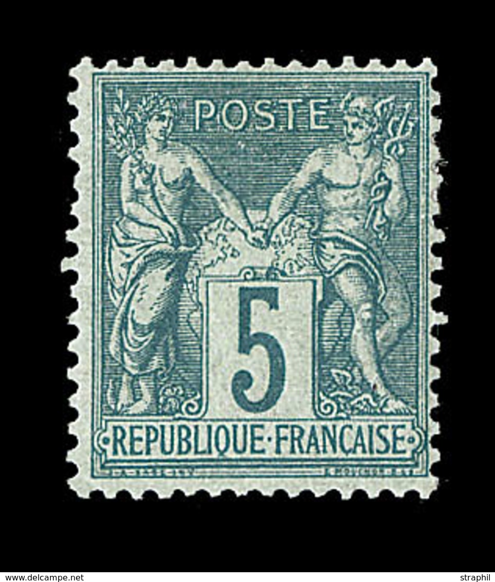 * TYPE SAGE - * - N°64 - 5c Vert - Signé A. Brun - TB - Cartes Postales Types Et TSC (avant 1995)