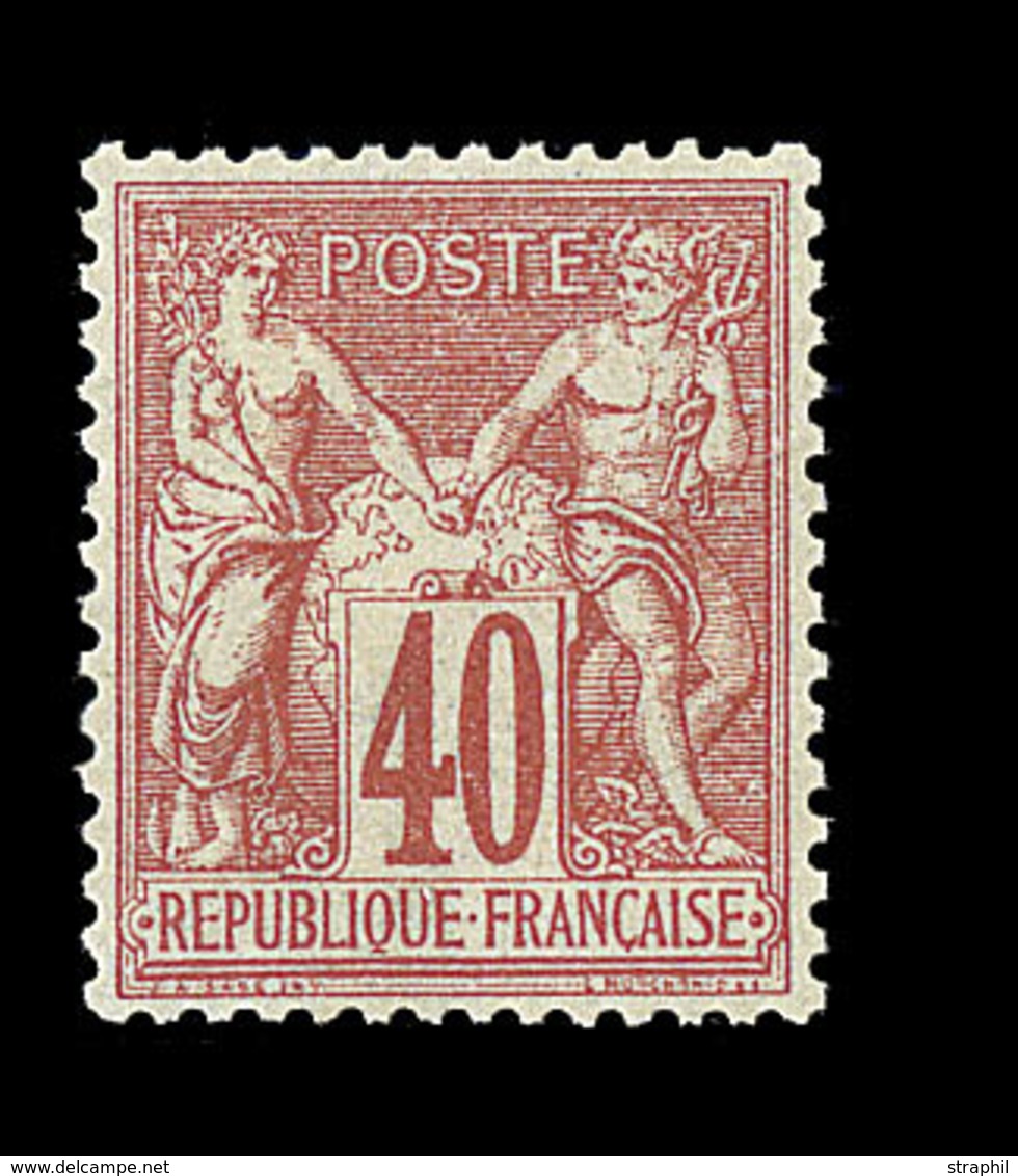 ** TYPE SAGE - ** - N°70 - 40c Rouge Orange - TB Centrage - TB - Cartes Postales Types Et TSC (avant 1995)