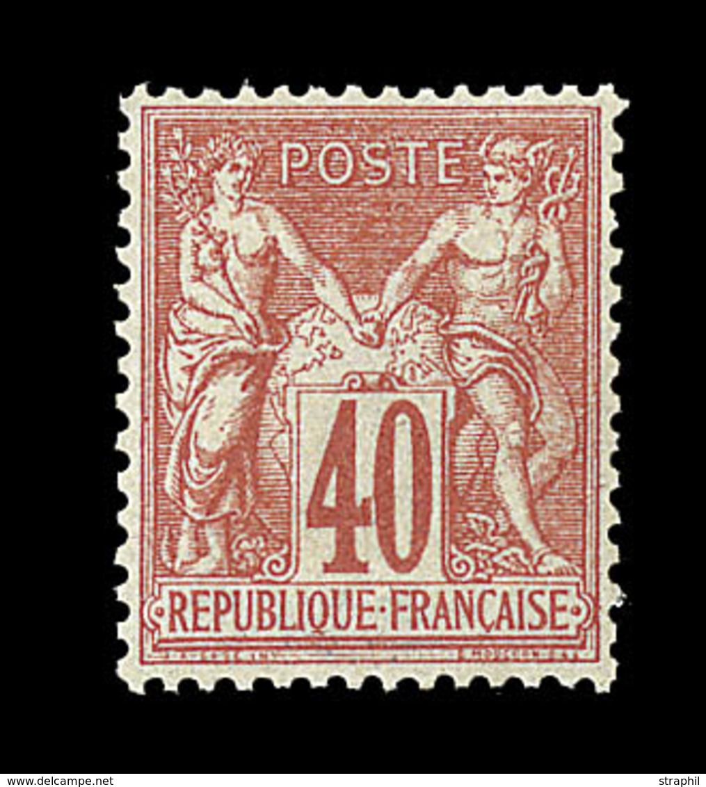 * TYPE SAGE - * - N°70 - 40c Rouge Orange - Signé Calves - TB - Cartes Postales Types Et TSC (avant 1995)