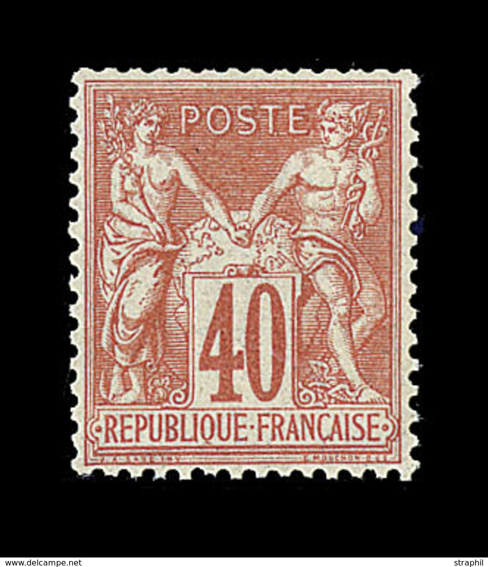 * TYPE SAGE - * - N°70 - 40c Rouge Orange - TB - Cartes Postales Types Et TSC (avant 1995)