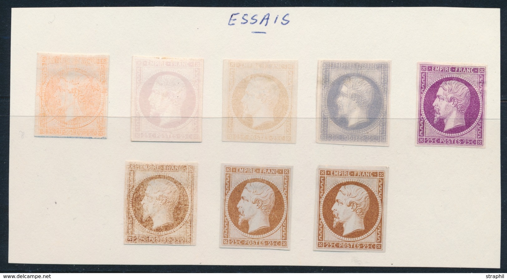 (*) ESSAIS - (*) - N°15 - 8 Essais - Couleurs Différentes TB - Unused Stamps