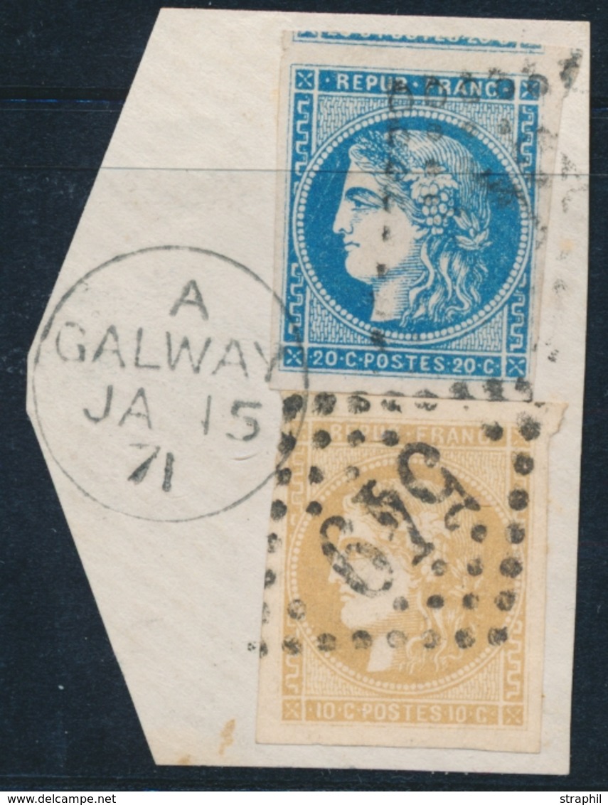 F OBLITERATIONS DIVERSES - F - N°43A, 45A - Obl. GC 549 + Cachet Anglais "GALWAY" - Du 15/01/71 - TB - Other & Unclassified