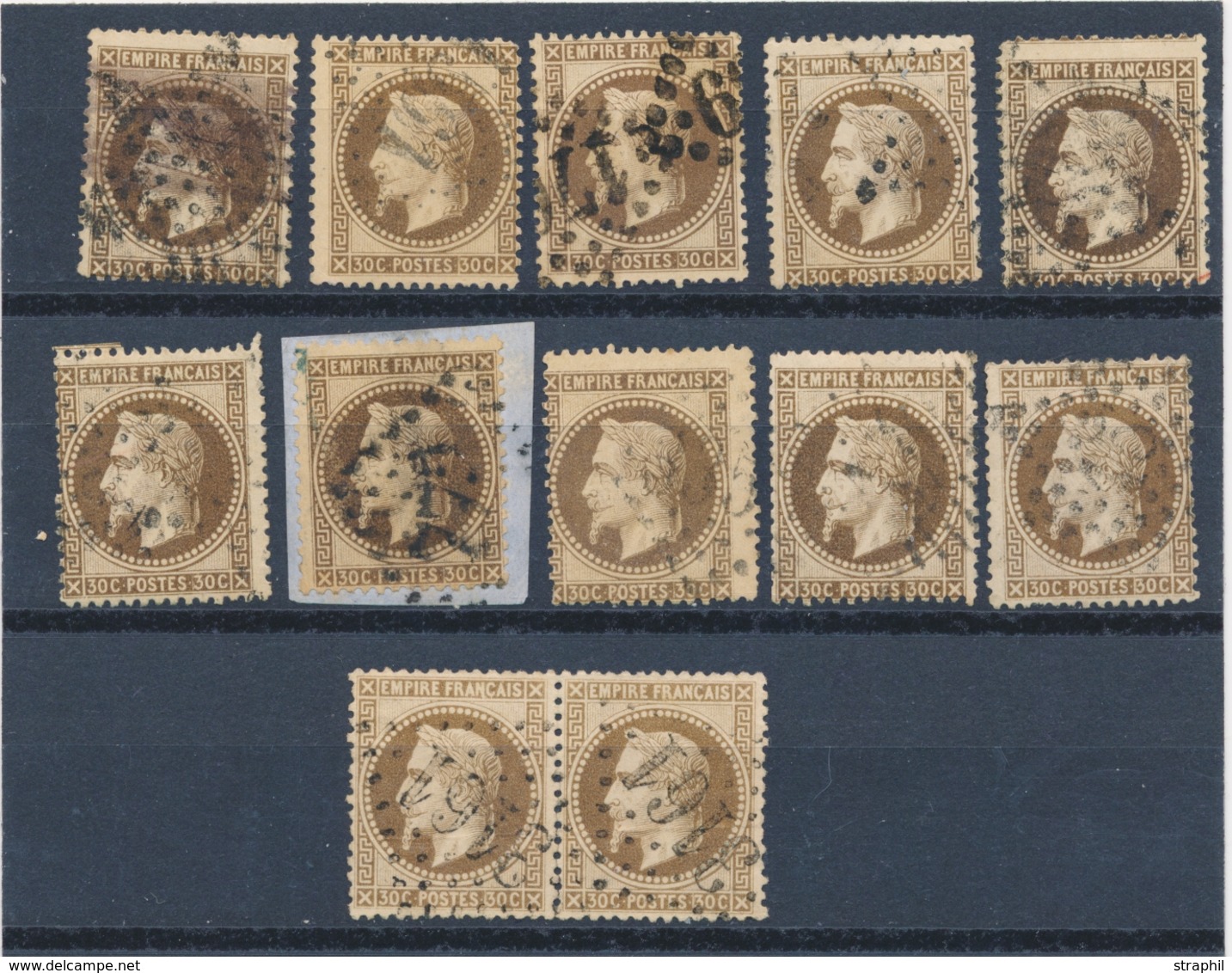 O LOTS-COLLECTIONS (Période Classique) - O - N°30 (x10) + 1 Paire - Nuances - B/TB - Other & Unclassified