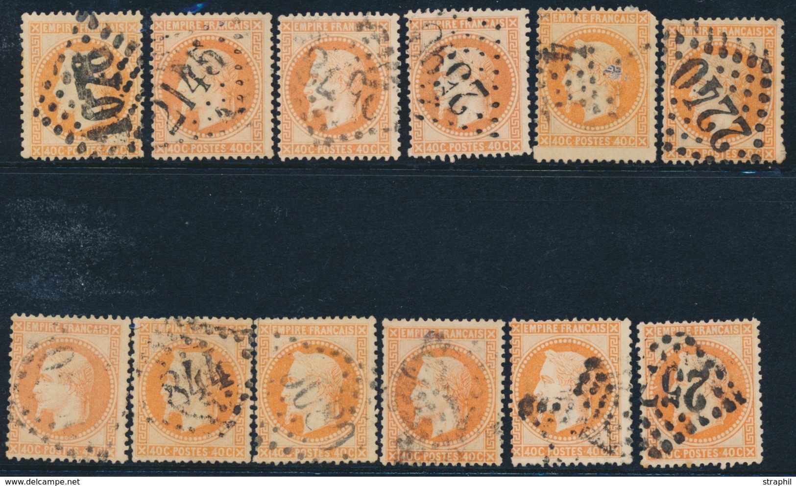 O LOTS-COLLECTIONS (Période Classique) - O - N°31 (x12) - Obl. GC Diff. (2 Obl. étoile) - B/TB - Other & Unclassified