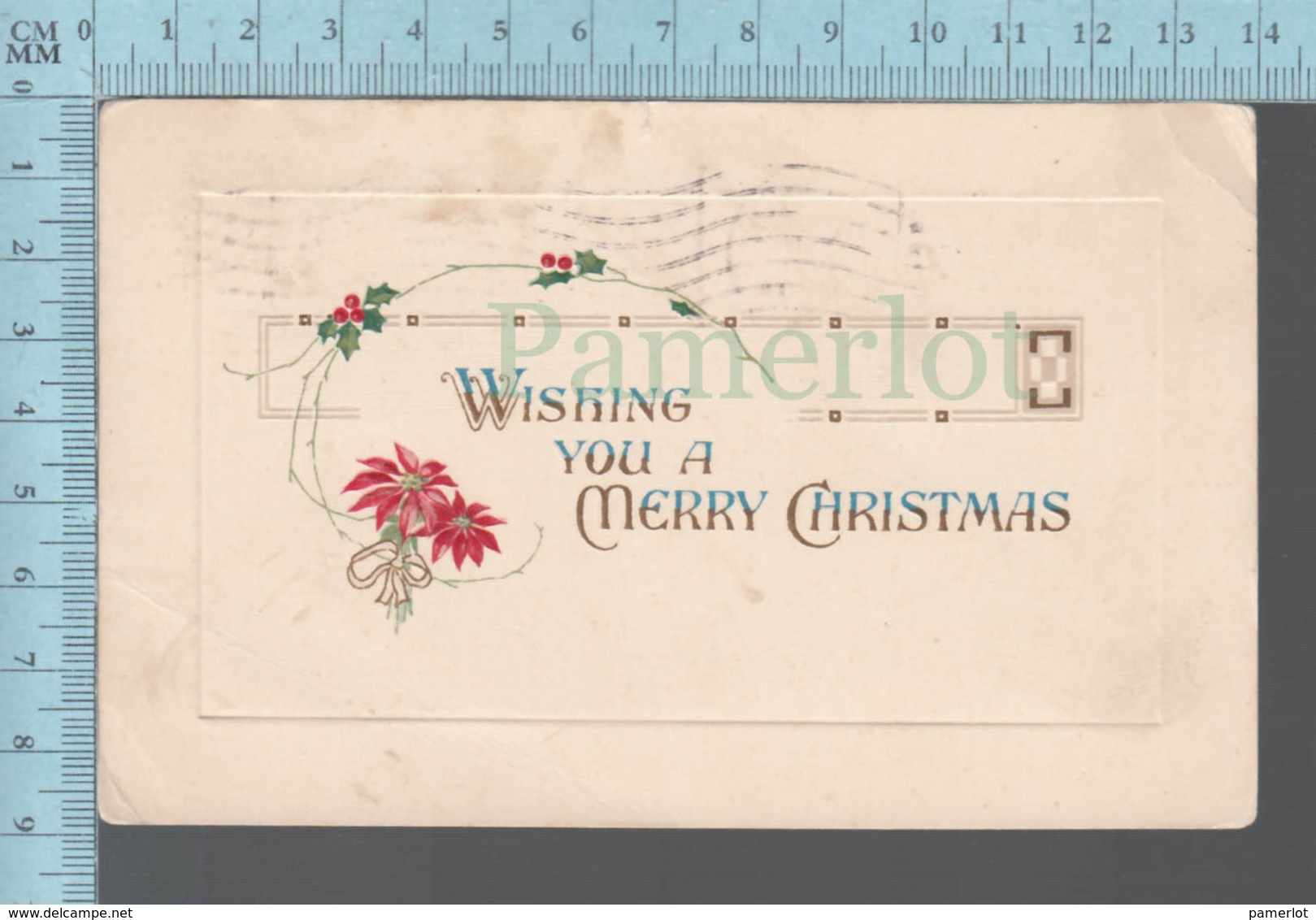 CPA -  Merry Christmas, Flower ,Cover Torrington Conn. On A USA Stamp - Autres & Non Classés