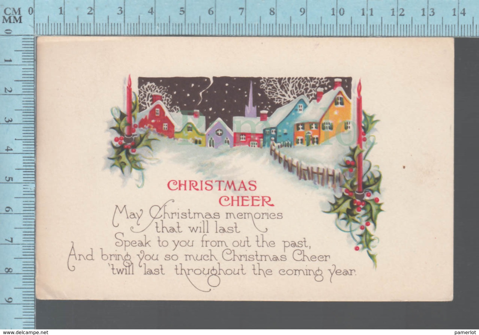 CPA - Christmas Cheer, Village, Pink Killer 1921 On A USA Stamp - Autres & Non Classés