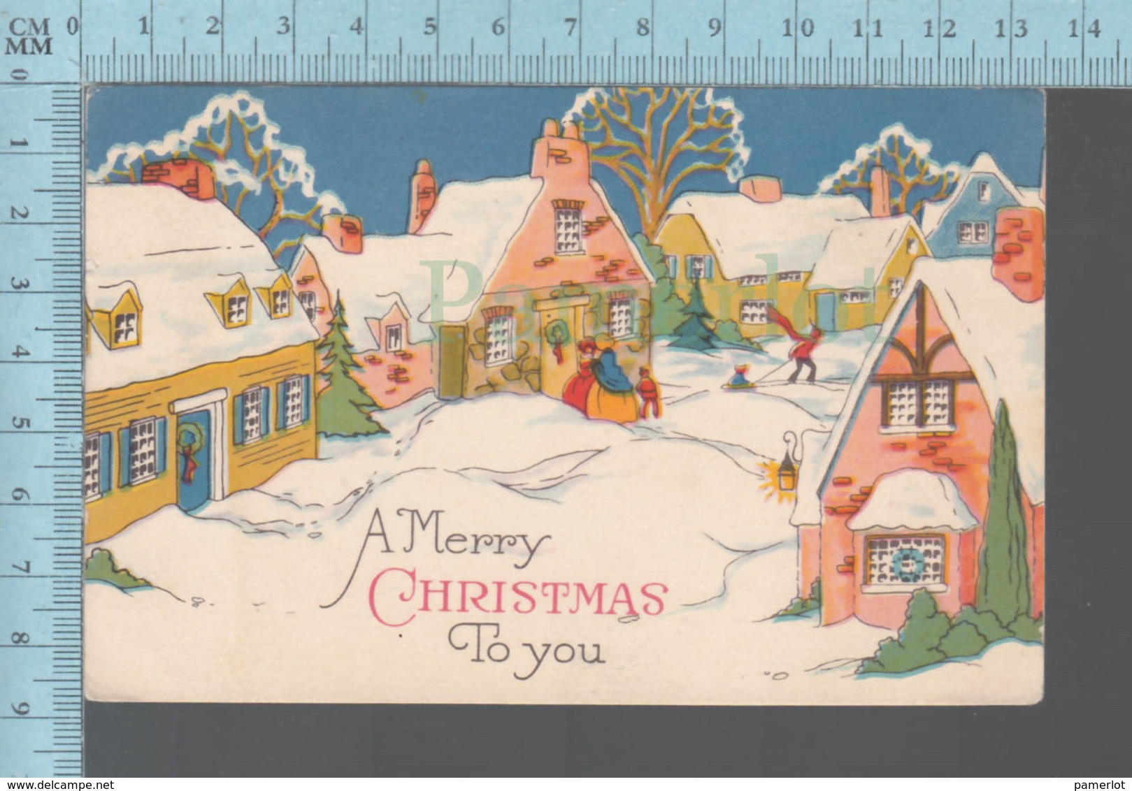 CPA - Merry Christmas Village, Cover Woodsville 1938 On A USA Stamp - Other & Unclassified