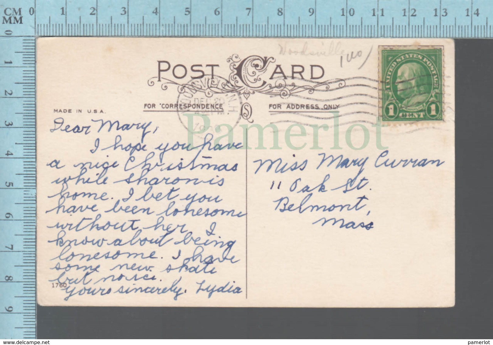 CPA - Merry Christmas Village, Cover Woodsville 1938 On A USA Stamp - Other & Unclassified