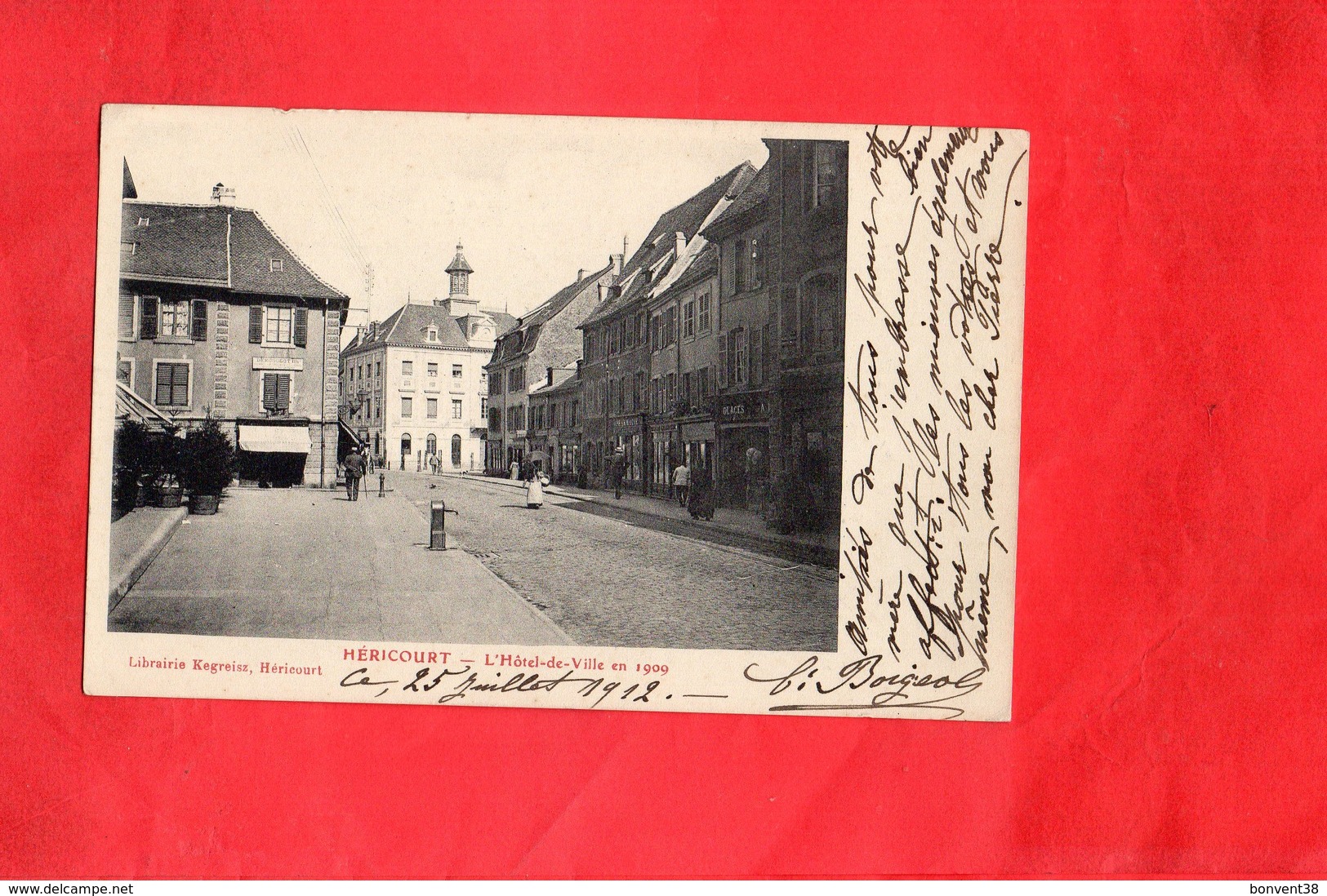 Carte Postale - HERICOURT - D70 - L'Hôtel De Ville En 1909 - Autres & Non Classés