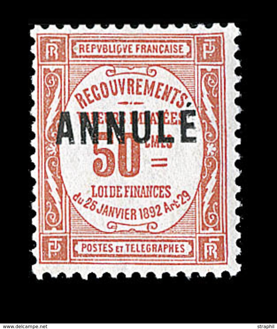 ** COURS D'INSTRUCTION - TIMBRES TAXE - ** - N°47 CI1 - 50c Rouge - Légère Adhérence - Sinon TB - Lehrkurse