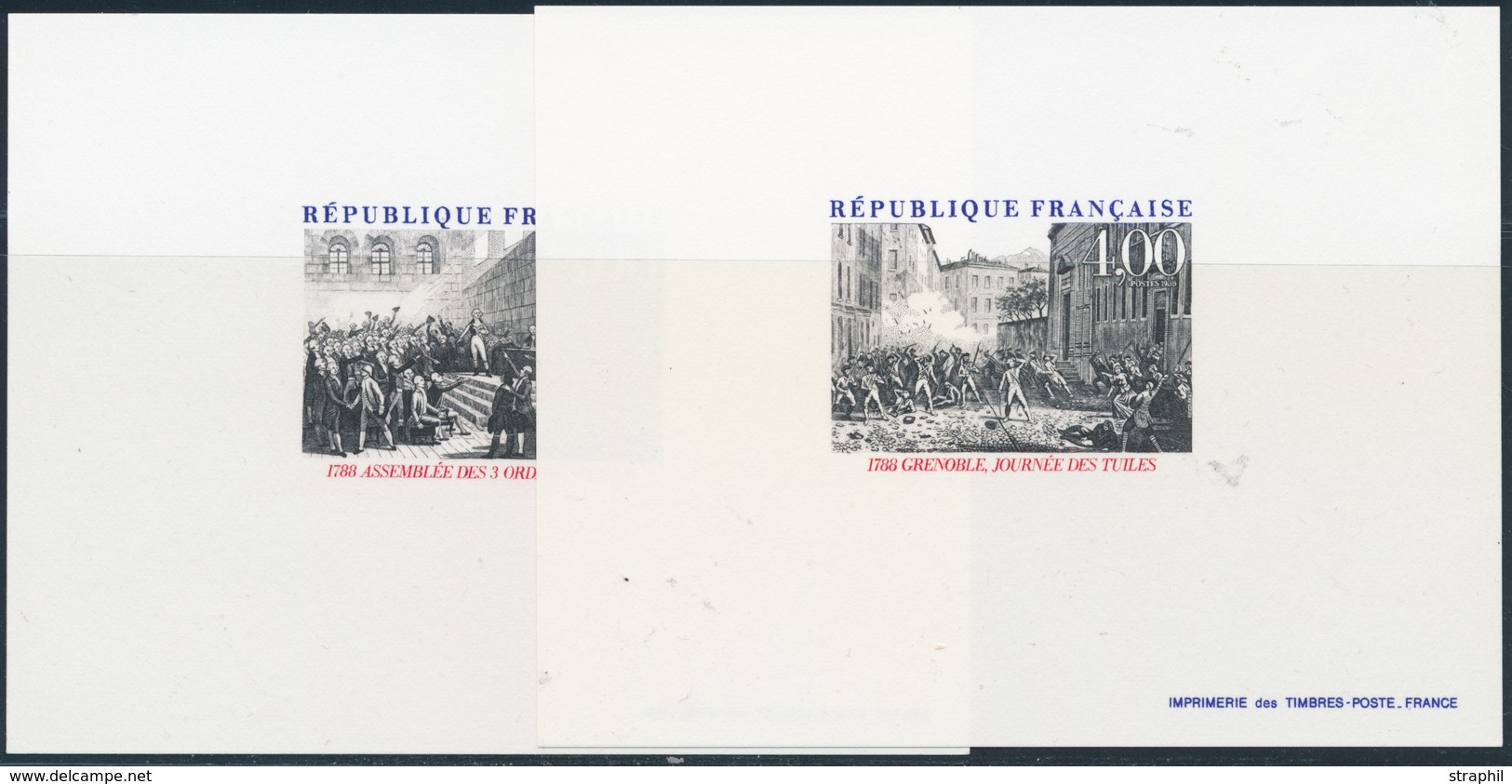 (*) EPREUVE DE LUXE  - (*) - N°2537/38 - Bicentenaire Révolution - 2 épreuves - TB - Luxusentwürfe