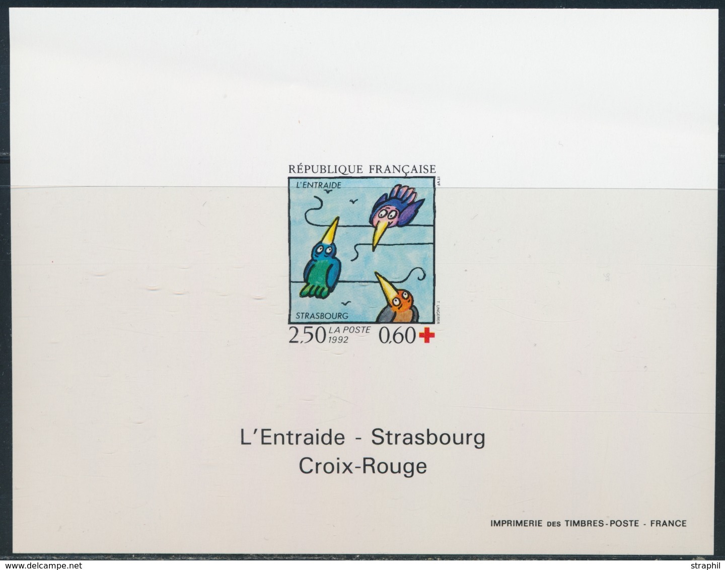(*) EPREUVE DE LUXE  - (*) - N°2783 - Croix-Rouge 1992 - TB - Luxusentwürfe