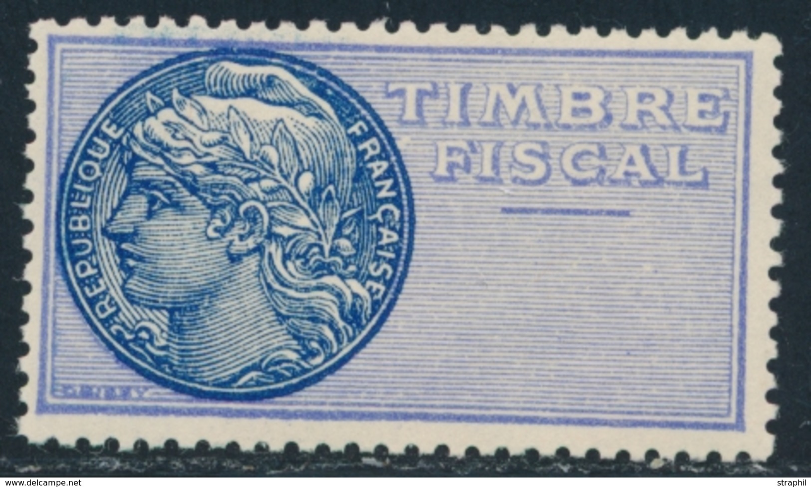 * TIMBRES FISCAUX - * - N°37b - Sans Val. Faciale - Signé Calves - TB - Sonstige & Ohne Zuordnung