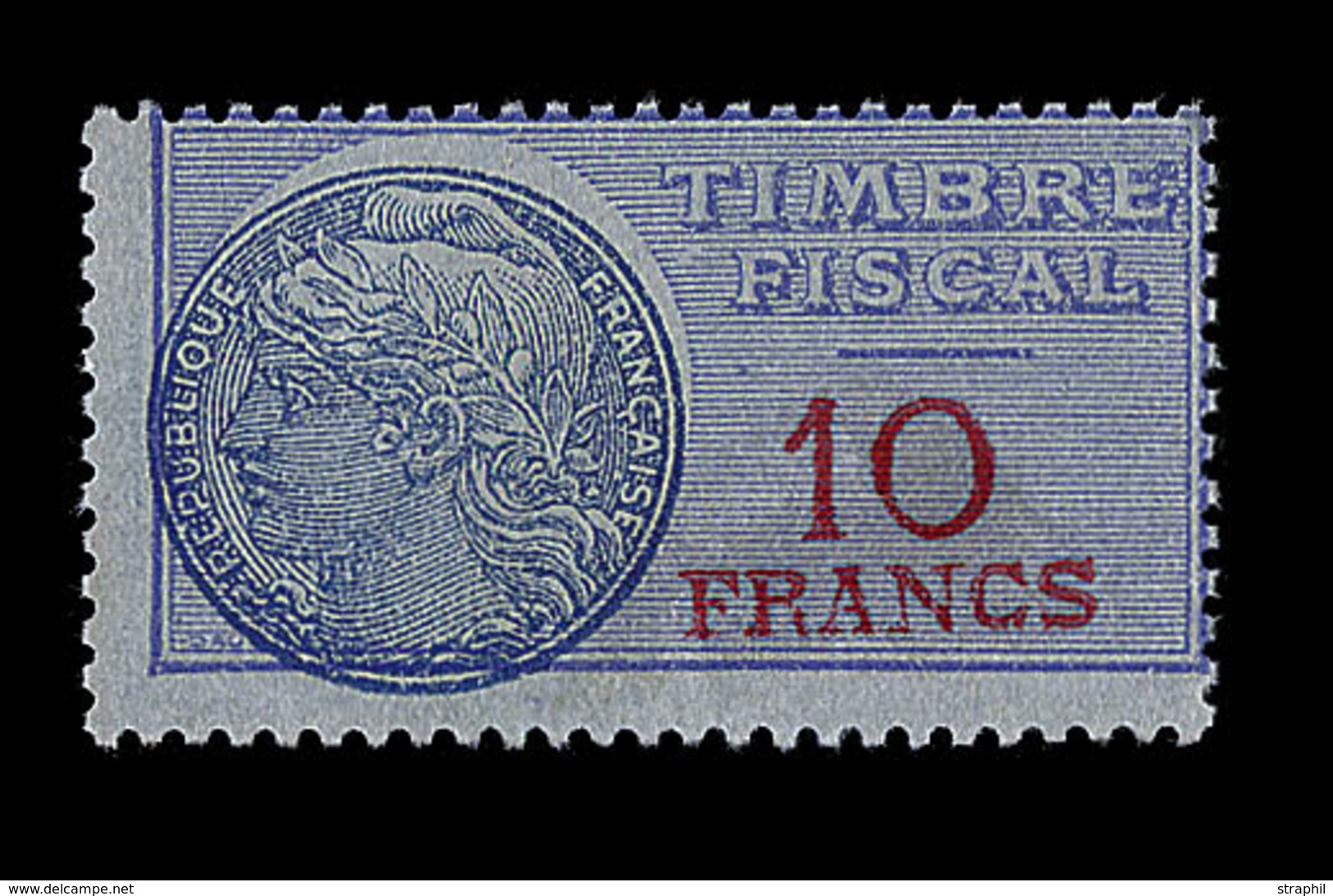 (*) TIMBRES FISCAUX - (*) - N°37A - 10F - TB - Autres & Non Classés