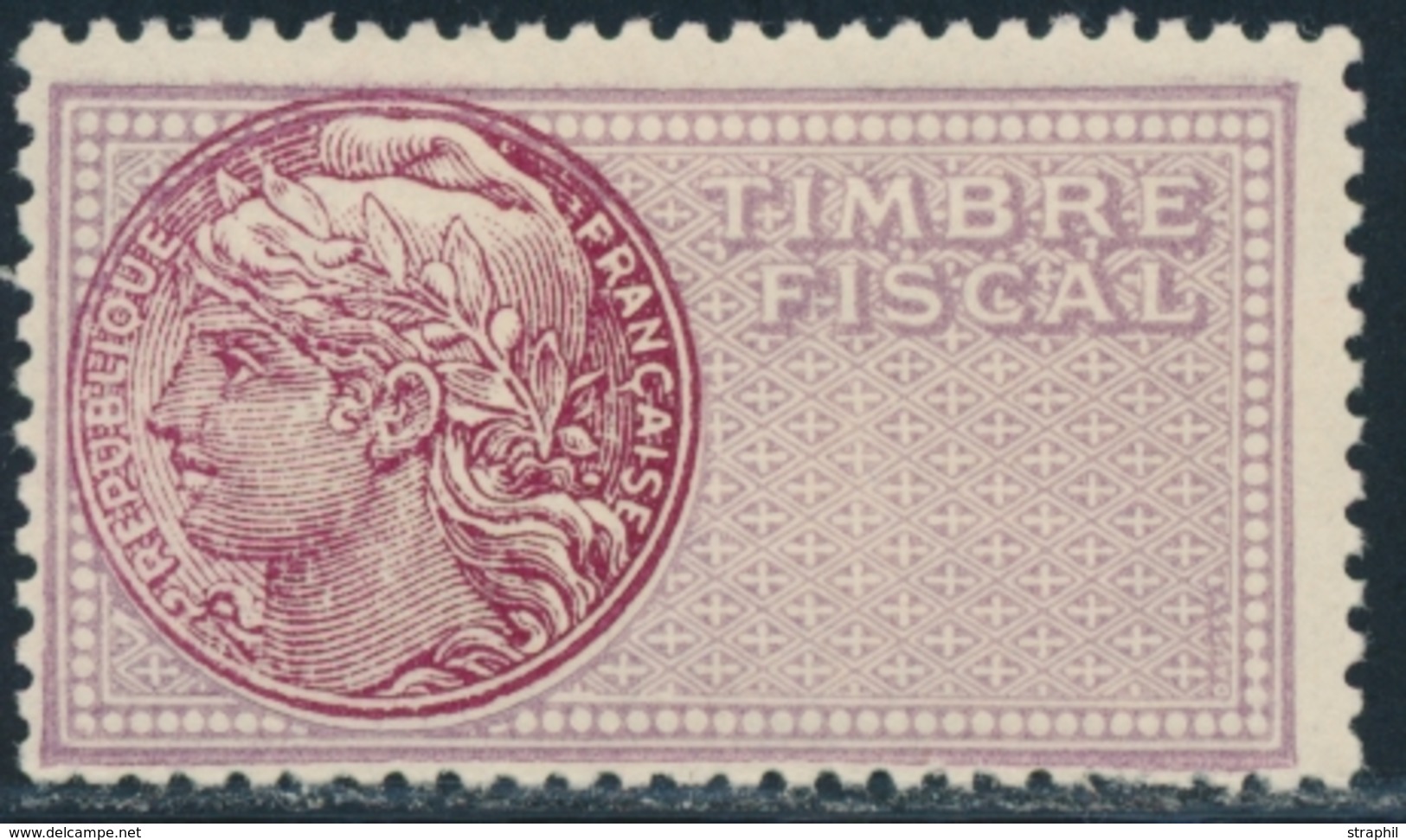 * TIMBRES FISCAUX - * - N°53a - Sans Val. Faciale - Signé Calves - TB - Autres & Non Classés