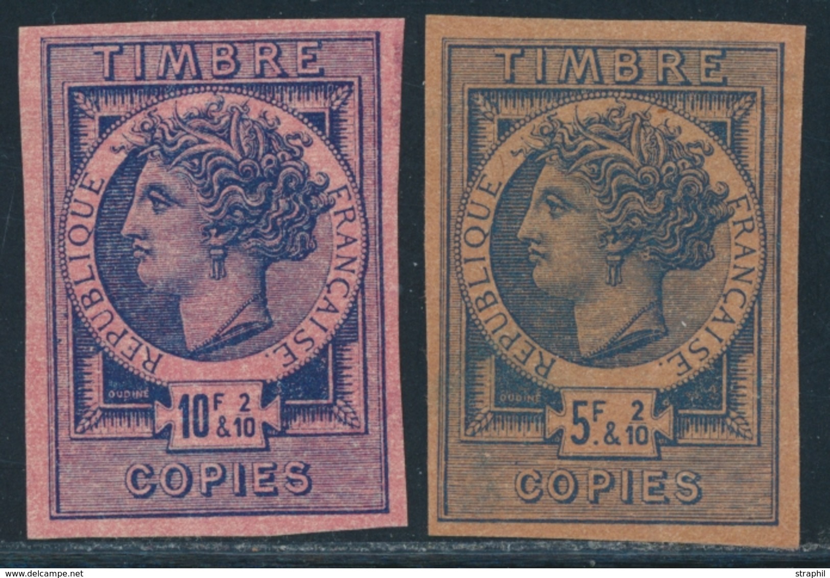 (*) TIMBRES FISCAUX - COPIES - (*) - N°7/8 - TB - Autres & Non Classés