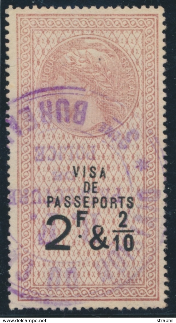 O TIMBRES FISCAUX - PASSEPORTS - O - N°1 - 2F&2/10 - TB - Sonstige & Ohne Zuordnung