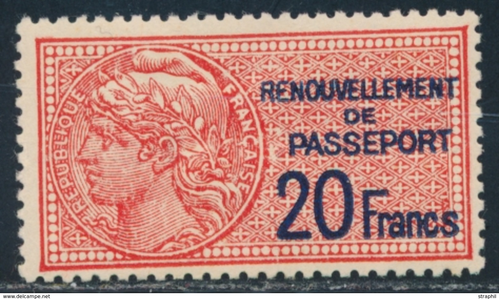 * TIMBRES FISCAUX - PASSEPORTS - * - N°3 - 20F - TB - Sonstige & Ohne Zuordnung