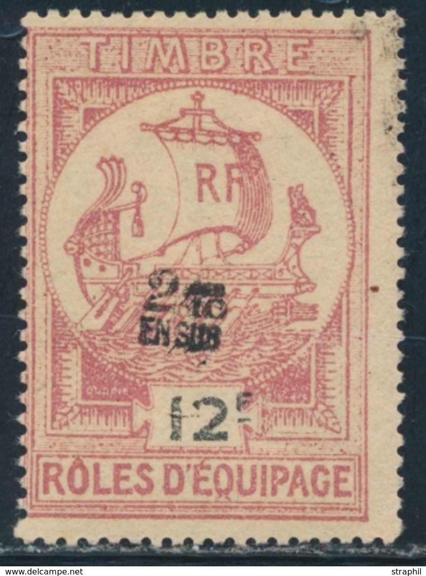 * TIMBRES FISCAUX - RÔLES D'EQUIPAGE - * - N°4 - 2/10 S/12F - TB - Sonstige & Ohne Zuordnung