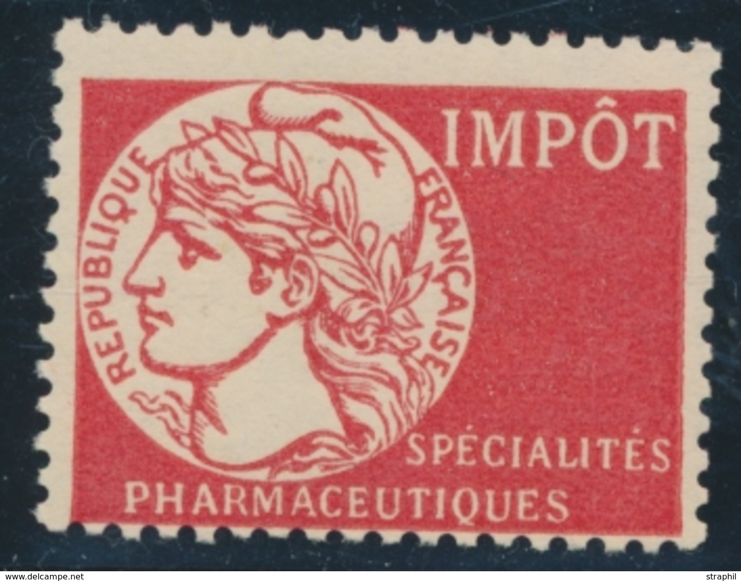 * TIMBRES FISCAUX - SPECIALITES PHARMACEUTIQUES - * - N°1a - Sans Val. Faciale - TB - Sonstige & Ohne Zuordnung