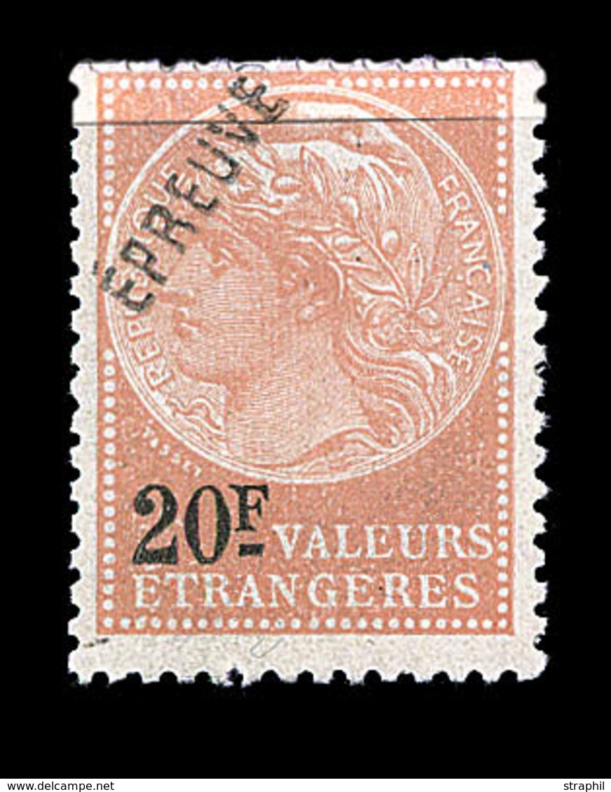 */(*) TIMBRES FISCAUX - VALEURS ETRANGERES - */(*) - N°1/36 - Surch. Epreuve - TB - Sonstige & Ohne Zuordnung