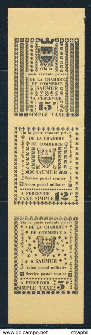 ** TIMBRES DE GREVE (REF. MAURY) - ** - N°4/6 - SAUMUR - Bde De 3 Se Tenant - TB - Sonstige & Ohne Zuordnung