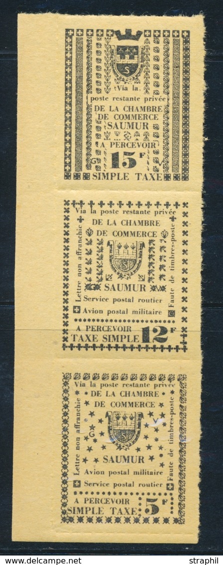 ** TIMBRES DE GREVE (REF. MAURY) - ** - N°4/6 - SAUMUR - T. Se Tenant - BDF - TB - Sonstige & Ohne Zuordnung