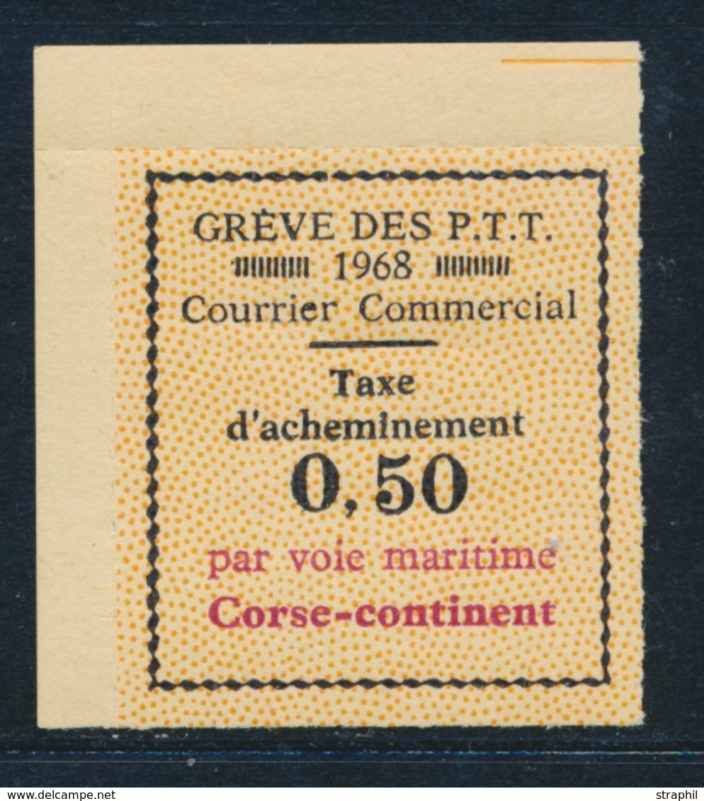 ** TIMBRES DE GREVE (REF. MAURY) - ** - N°15 - CORSE/Continent - BDF - TB - Sonstige & Ohne Zuordnung