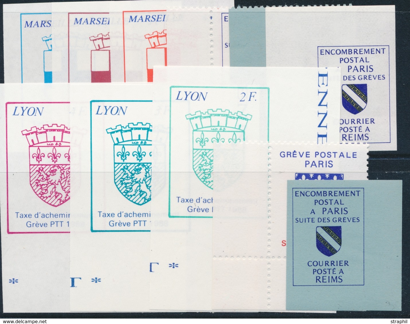 ** TIMBRES DE GREVE (REF. MAURY) - ** - N°39/40 Dent + ND , N°41/46, 52 - TB - Other & Unclassified