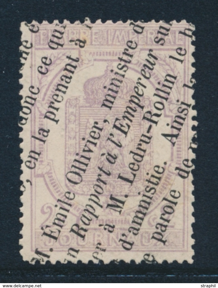 O TIMBRES JOURNAUX - O - N°7 - 2c Violet - TB - Journaux