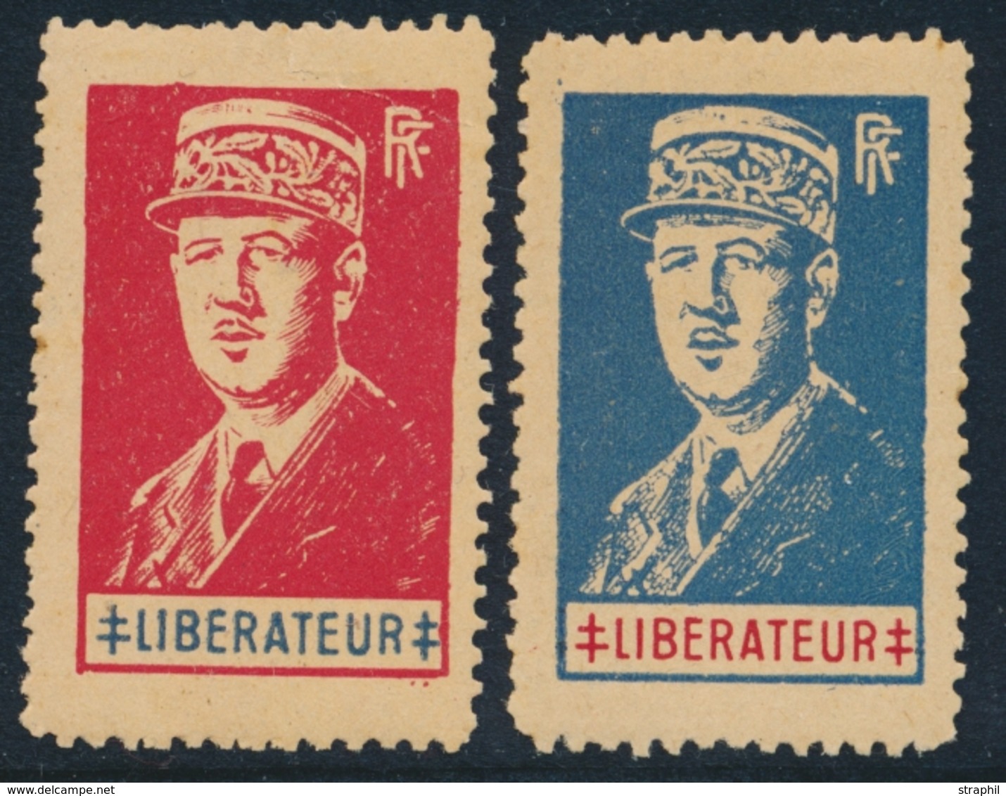 ** LIBERATION (Réf. MAYER 2015) - ** - De Gaulle - 2 Blocs "Lyon Libéré"  De 1944   - TB - Liberation