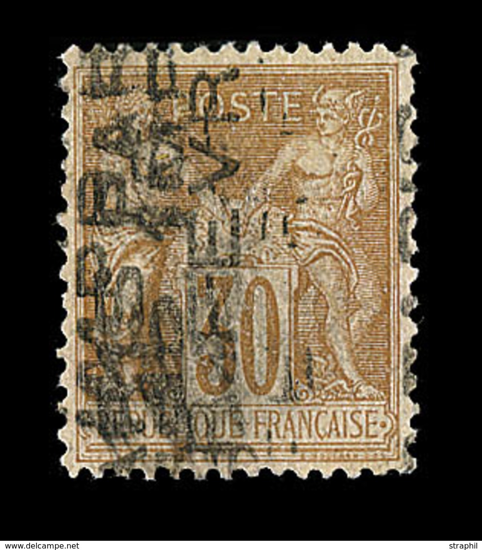 O PREOBLITERES - O - N°8 - 30c Brun - Mois De Février - Donc 4 Lignes - TB - 1893-1947