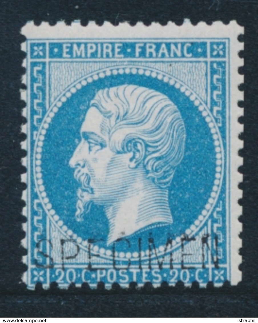 ** TIMBRES SPECIMEN - ** - N°4 - 20c Bleu - TB - Specimen