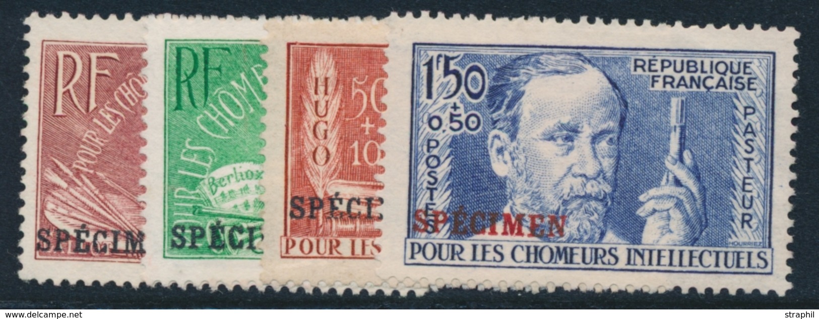 (*) TIMBRES SPECIMEN - (*) - N°32/35 - Série Chômeurs Intellectuels - TB - Specimen