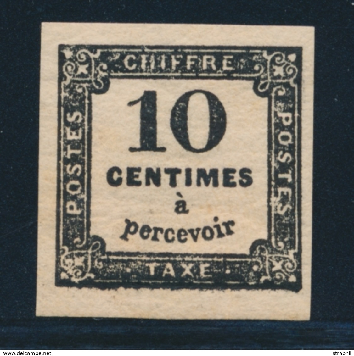 * TIMBRES TAXE - * - N°2 - 10c Noir - TB - 1859-1959 Gebraucht