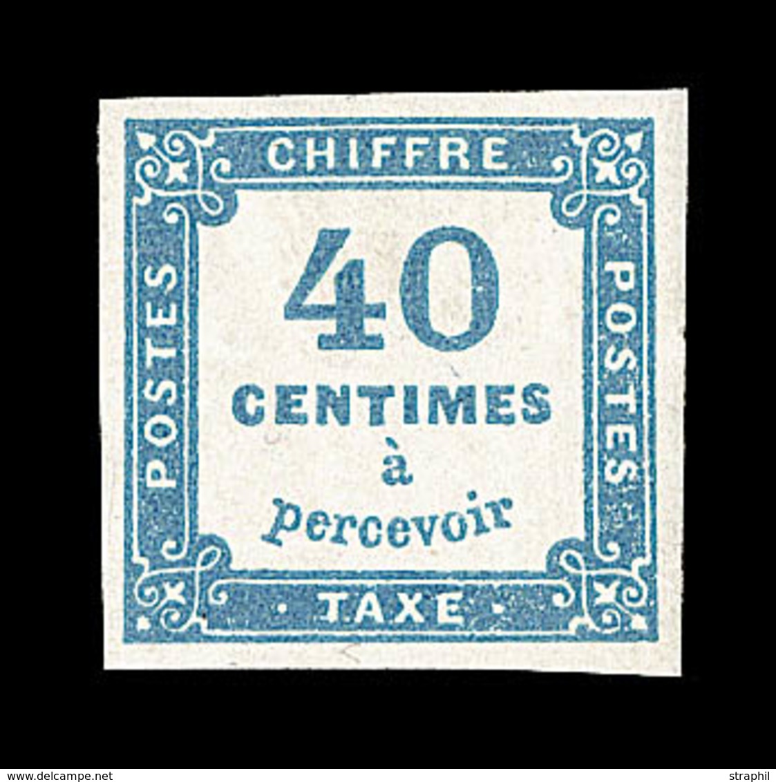 * TIMBRES TAXE - * - N°7 - 40c Bleu - TB - 1859-1959 Used