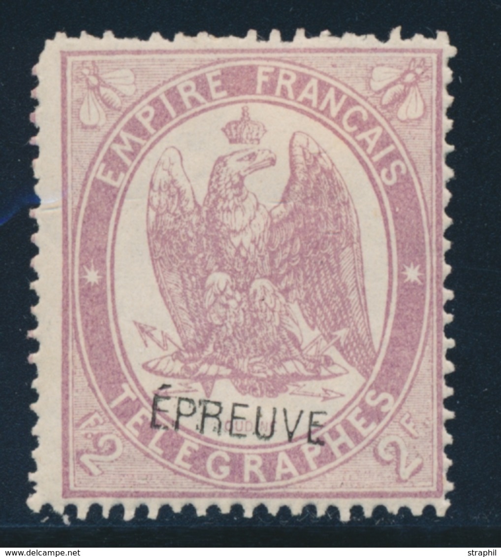 * TIMBRES - TELEGRAPHE - * - N°8b - Surch Epreuve - TB - Télégraphes Et Téléphones