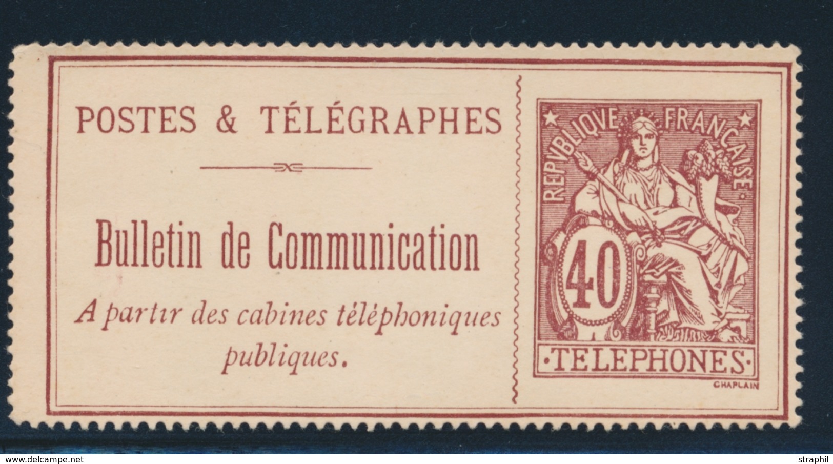 (*) TIMBRES - TELEPHONE - (*) - N°26 - 40c Brun Rouge - TB - Telegraphie Und Telefon