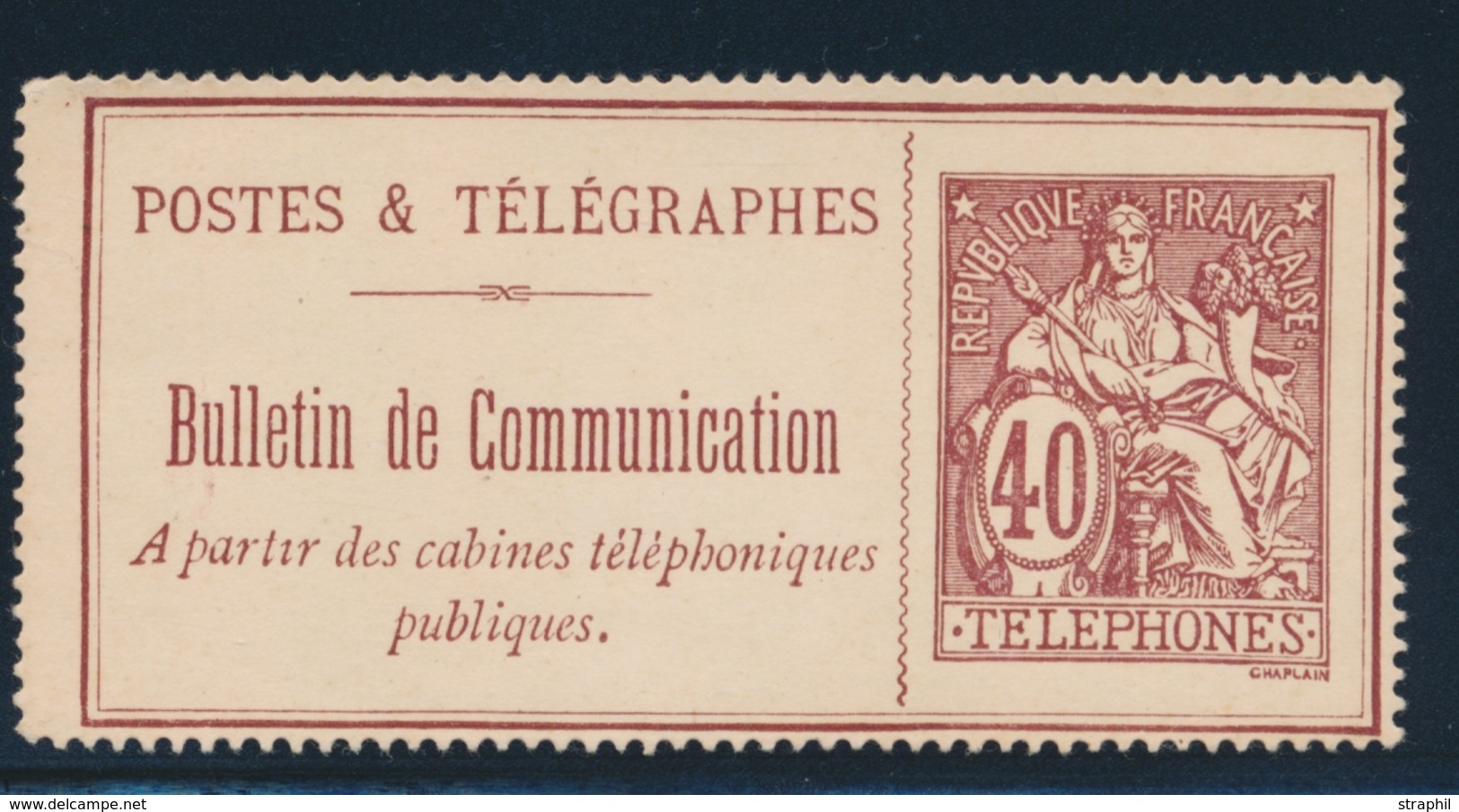 (*) TIMBRES - TELEPHONE - (*) - N°26 - 40c Brun Rouge - TB - Télégraphes Et Téléphones