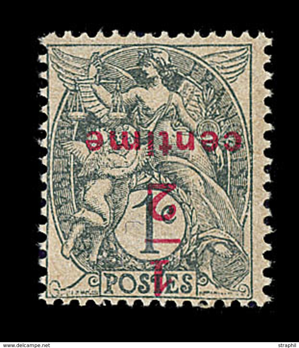 ** VARIETES  - ** - N°157 - ½c S/1c Gris Noir - Surch. Renversée - TB - Neufs