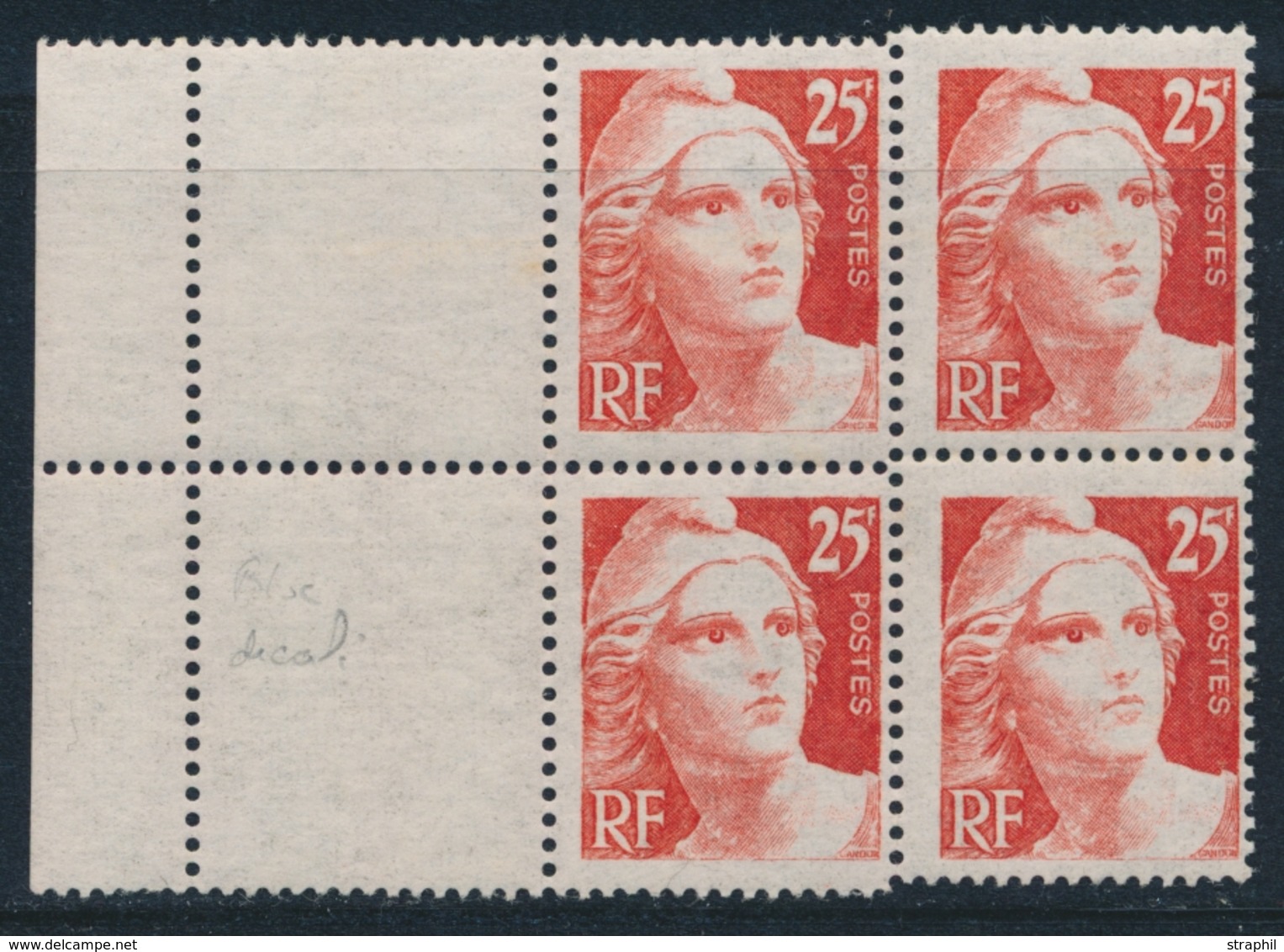 ** VARIETES  - ** - N°729 - Bloc De 4 - BDF - Variété De Piquage - TB - Unused Stamps