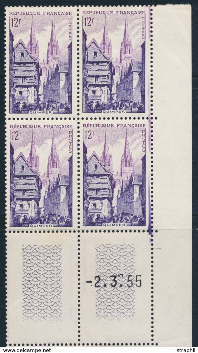 ** VARIETES  - ** - N°979 - Bloc De 4 - Défaut D'essuyage - S/ 2 Timbres - TB - Neufs